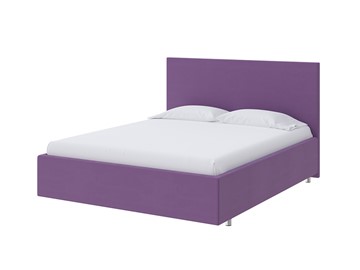 Кровать двуспальная Flat 160х200, Велюр (Forest 741 Светло-фиолетовый) в Элисте