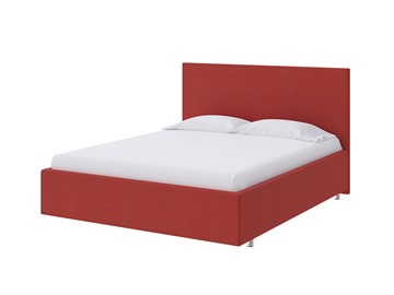 Кровать двуспальная Flat 200х200, Велюр (Forest 13 Красный) в Элисте