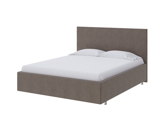 Двуспальная кровать Flat 200х200, Велюр (Лофти Кофейный) в Элисте - изображение