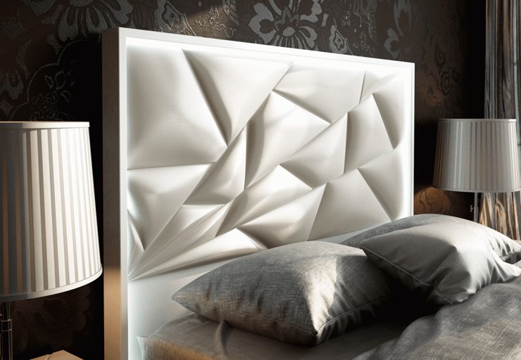 Спальная кровать FRANCO KIU 1242 с LED подсветкой изголовья (180х200) в Элисте - изображение 9