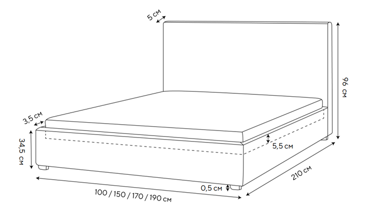 Двуспальная кровать Fresco Plus 160х200, Велюр (Ultra Суфле) в Элисте - изображение 1