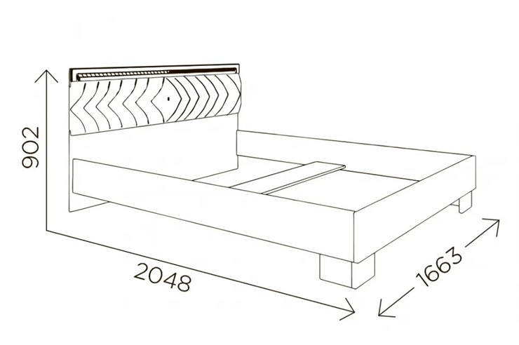Кровать Гертруда, М8, 160х200 Экокожа с пуговицами без основания, белая лиственница/ясень жемчужный в Элисте - изображение 2