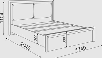 Кровать спальная Глэдис М31 (Шимо светлый/Белый текстурный) в Элисте - предосмотр 2