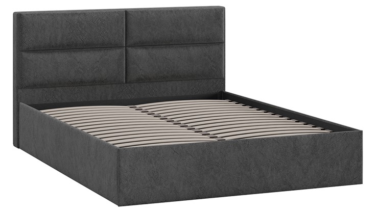 Спальная кровать Глосс Тип 1 (Микровелюр Wellmart Graphite) в Элисте - изображение 2