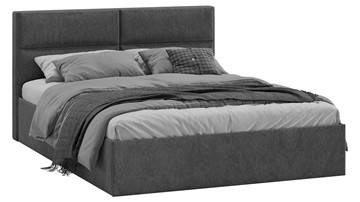 Спальная кровать Глосс Тип 1 (Микровелюр Wellmart Graphite) в Элисте - предосмотр