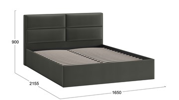 Спальная кровать Глосс Тип 1 (Велюр Confetti Stone) в Элисте - предосмотр 1