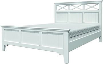 Кровать в спальню Грация-5 с белым карнизом (Белый Античный) 160х200 в Элисте