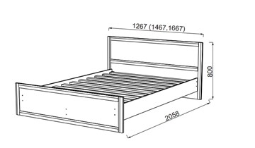 Кровать Камелия, 1600, шимо светлый/белый кожзам в Элисте - предосмотр 1