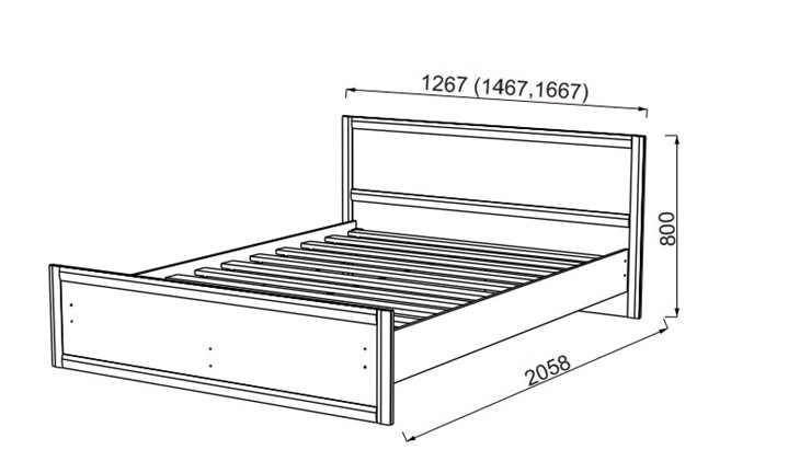 Кровать Камелия, 1600, шимо светлый/белый кожзам в Элисте - изображение 1