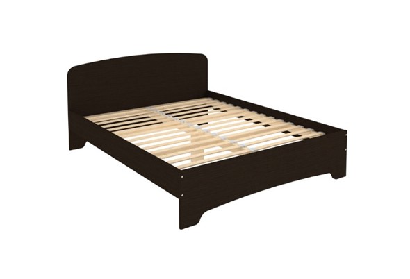 Кровать KМ16 с основанием, цвет Венге в Элисте - изображение