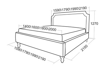 Кровать двуспальная Леонардо 2190 в Элисте - предосмотр 5