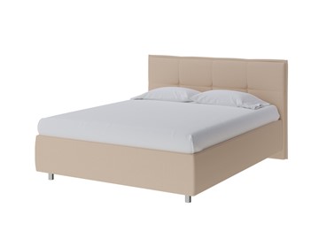 Кровать 2-спальная Lino 160х200, Рогожка (Savana Camel (бежевый)) в Элисте