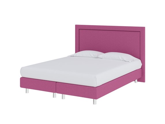 Двуспальная кровать London Boxspring Elite 160х200, Рогожка (Savana Berry (фиолетовый)) в Элисте - изображение