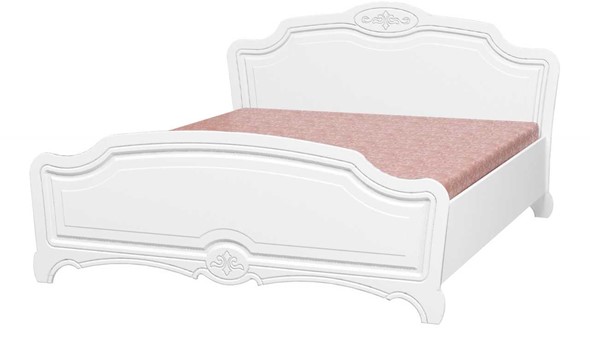 Кровать спальная Лотос (Лак-Белый Жемчуг) 160х200 в Элисте - изображение