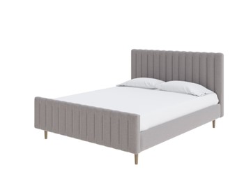 Спальная кровать Madison 140x200, Искусственная шерсть (Лама Светло-серый) в Элисте - предосмотр
