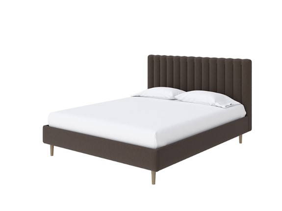 Кровать в спальню Madison lite 180x200, Рогожка (Savana Chocolate) в Элисте - изображение