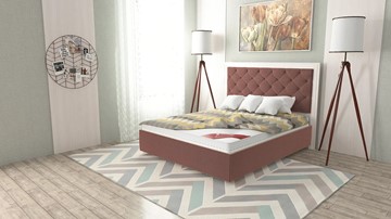 Двуспальная кровать Манхэттен 180х200 (с основанием), с высотой спинки - 130 см в Элисте - предосмотр 7
