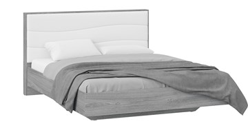 Кровать спальная Миранда тип 1 (Дуб Гамильтон/Белый глянец) в Элисте - предосмотр