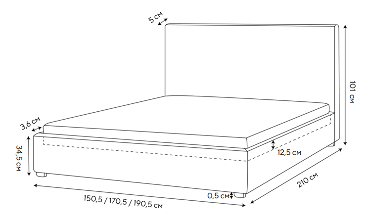 Кровать 2-х спальная Mono 140х200, Велюр (Monopoly Миндаль (111)) в Элисте - изображение 1