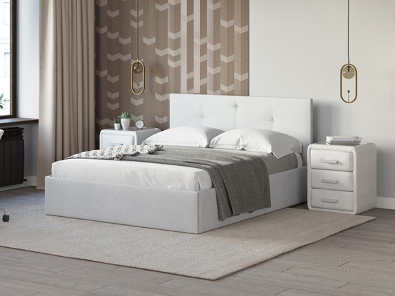 Спальная кровать Mono Plus 160х200, Велюр (Monopoly Ниагара (960)) в Элисте - изображение