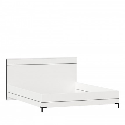 Кровать 2-х спальная Норд, 1600, 677.120, белый/черный в Элисте - изображение