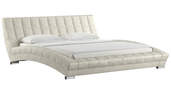 Кровать 2-спальная Оливия 180 арт. Дарлинг айвори (светлый серо-бежевый) с основанием в Элисте - изображение