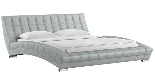 Кровать в спальню Оливия 180 арт. Дарлинг грей сандал (светло-серый) с основанием в Элисте - изображение