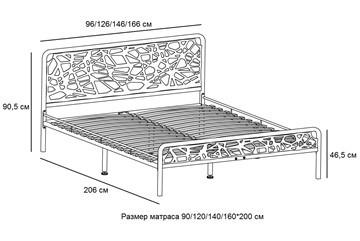 Кровать спальная Орион, 1600, белый в Элисте - изображение 2