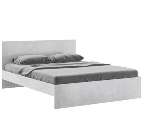Кровать в спальню Осло М14 с настилами Лайт (Цемент светлый) в Элисте - изображение