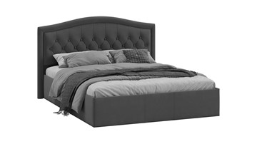 Кровать 2-спальная с подъемным механизмом Адель тип 1 (Велюр Графит) в Элисте - предосмотр