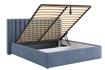 Двуспальная кровать с подъемным механизмом Ева (топаз (велюр)) в Элисте - предосмотр 2