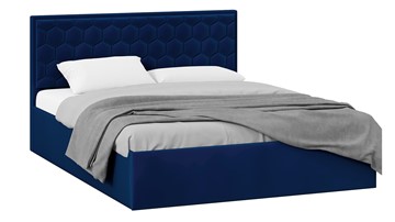 Кровать спальная с подъемным механизмом Порто (Велюр Confetti Blue) с заглушиной в Элисте