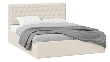 Спальная кровать с подъемным механизмом Порто (Велюр Confetti Cream) без заглушины в Элисте