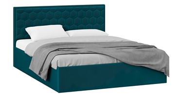 Кровать в спальню с подъемным механизмом Порто (Велюр Confetti Izumrud) с заглушиной в Элисте - предосмотр