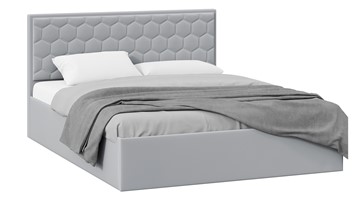Спальная кровать с подъемным механизмом Порто (Велюр Confetti Silver) без заглушины в Элисте