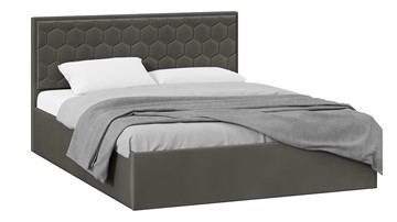 Двуспальная кровать с подъемным механизмом Порто (Велюр Confetti Stone) без заглушины в Элисте - предосмотр