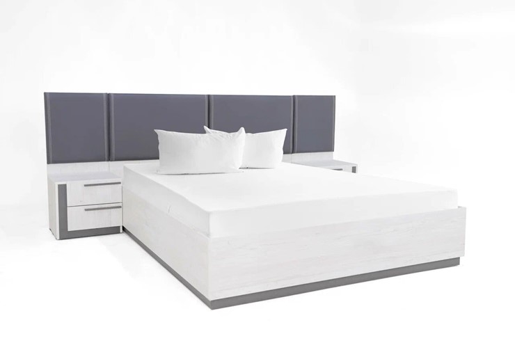 Кровать с подъемным механизмом 2-спальная Винтер-16, винтерберг/темно-серый/спейс графит в Элисте - изображение 5