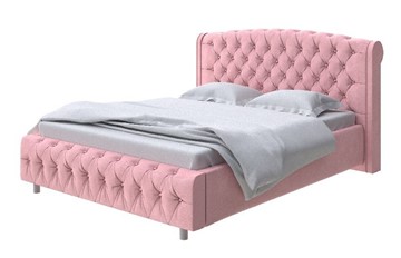 Кровать 2-спальная Salvatore 180x200, Велюр (Casa Жемчужно-розовый) в Элисте