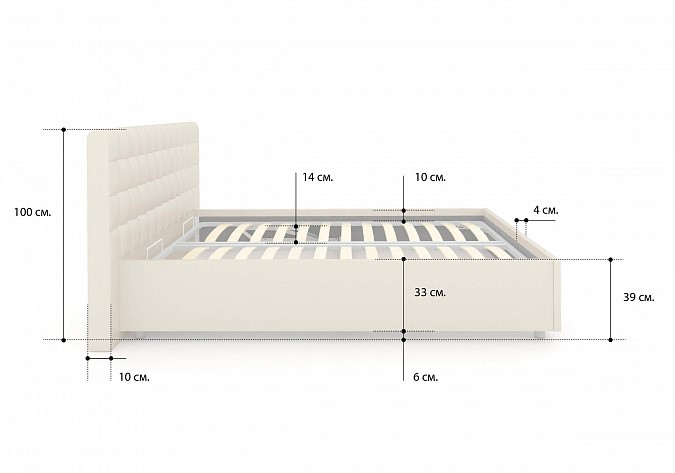 Кровать 2-спальная Siena 200х200 с основанием в Элисте - изображение 6