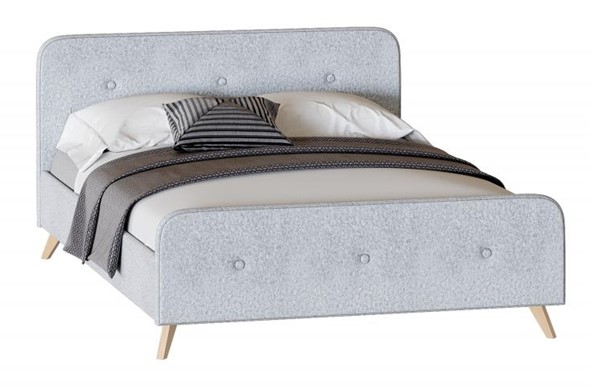 Кровать спальная Сиерра 1600 (с подъемным механизмом и коробом) Аура серый в Элисте - изображение