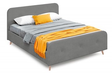 Двуспальная кровать Сиерра 1600 (с подъемным механизмом и коробом) Торонто серый в Элисте