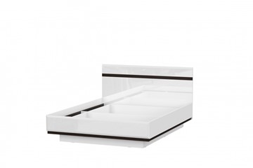 Кровать Соло универсальная 1,6х2,0, белый/белый глянец/венге в Элисте - предосмотр