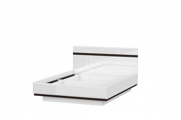 Кровать Соло универсальная 1,6х2,0, белый/белый глянец/венге в Элисте - изображение