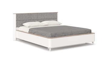 Кровать 2-х спальная Стефания 1600 с кроватным основанием ЛД 413.150, Дуб Маувелла PR/Белый в Элисте