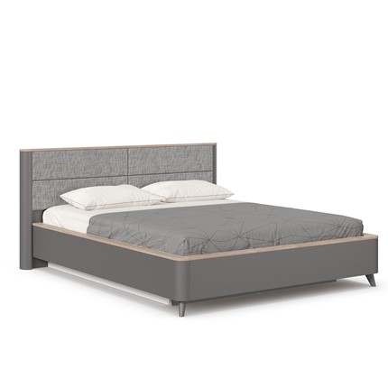 Двуспальная кровать Стефания 1600 с подъемным механизмом ЛД 413.140.000 (Дуб маувелла/Оникс серый) в Элисте - изображение
