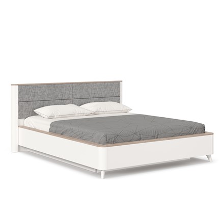 Спальная кровать Стефания 1600 с подъемным механизмом ЛД 413.140, Дуб Маувелла PR/Белый в Элисте - изображение