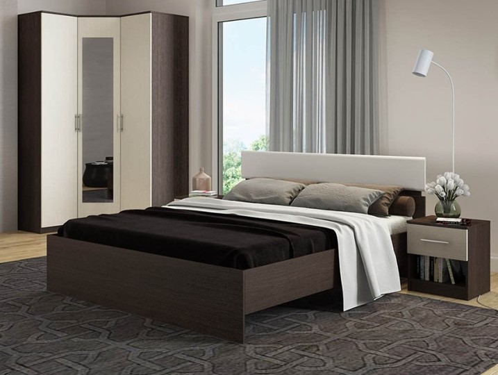 Спальная кровать Светлана 1600, белый/дуб сонома в Элисте - изображение 2