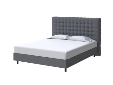 Кровать в спальню Tallinn Boxspring Standart 200х200, Рогожка (Savana Grey (серый)) в Элисте
