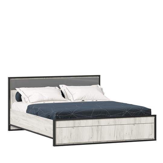 Двуспальная кровать Техно 1600 (Без основания) Серый шифер 678.140 в Элисте - изображение 2