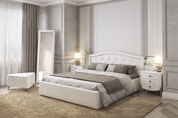 Кровать спальная Верона 1,6 белый (экокожа) в Элисте - предосмотр 3